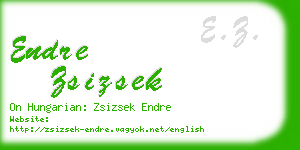 endre zsizsek business card